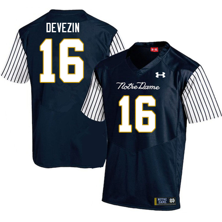 Men #16 Dylan Devezin Notre Dame Fighting Irish College Football Jerseys Stitched-Alternate